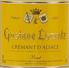 Шампанське та ігристе Gustave Lorentz Cremant d'Alsace Brut