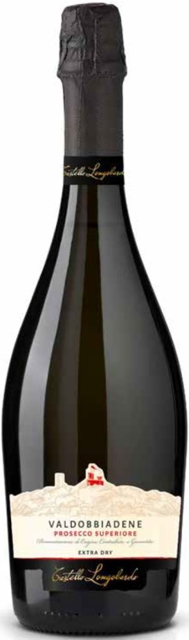 Castello Longobardo Prosecco Valdobbiadene Superiore Spumante Extra Dry Set 6 Bottles