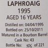 Laphroaig 16 YO, 1995, Signatory