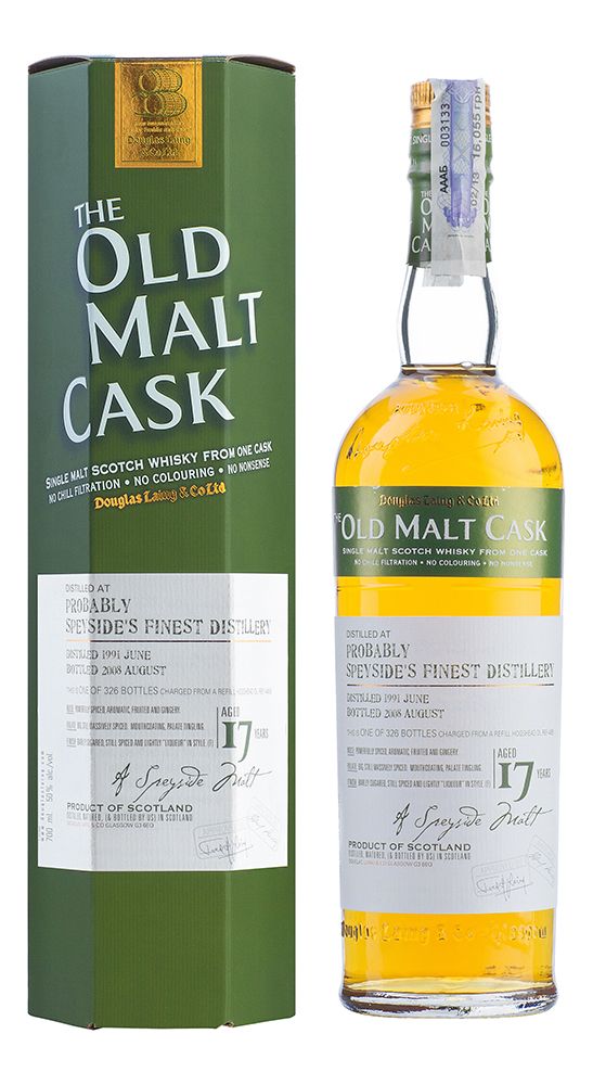 Probably Speyside's Finest Distillery 17 YO, 1991, The Old Malt Cask, Douglas Laing