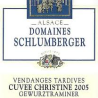 Domaines Schlumberger Gewurztraminer Vendanges Tardives Cuvee Christine 2005, 375ml