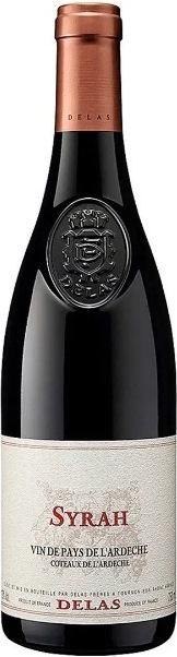 Delas Freres Vin de Pays de l'Ardeche Syrah 2021 Set 6 bottles