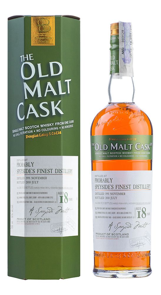 Probably Speyside's Finest Distillery 18 YO, 1991, The Old Malt Cask, Douglas Laing