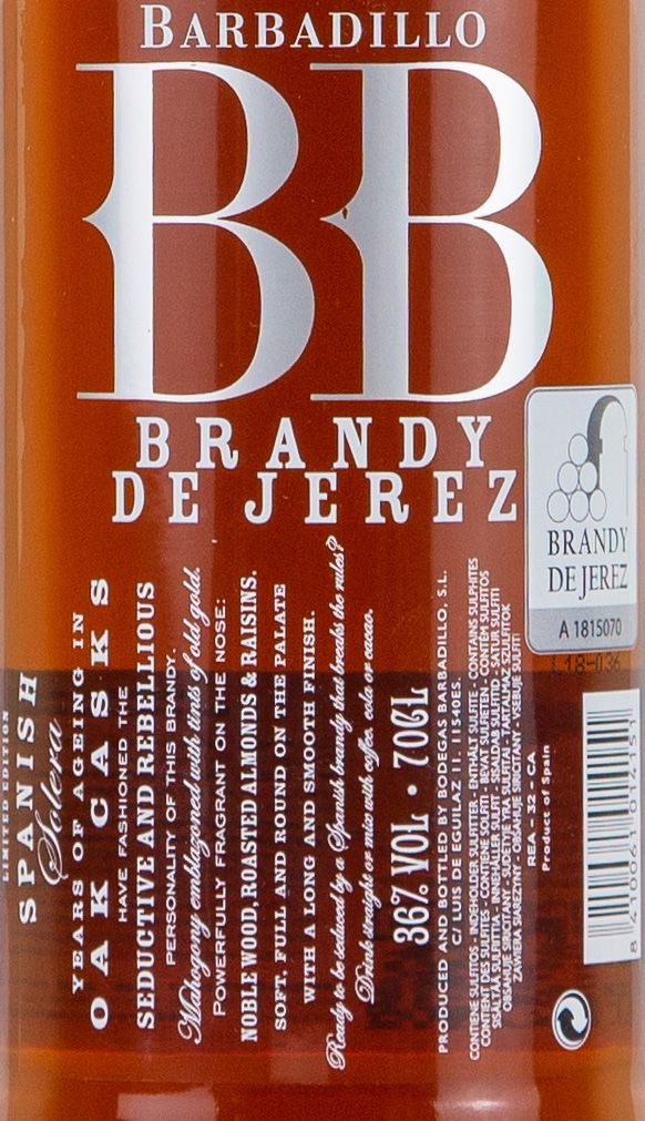 Barbadillo Brandy de Jerez Solera «BB» Set 6 Bottles - 2