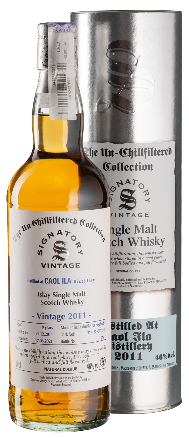 Caol Ila 9 YO 2011/2021 Un-Chillfiltered Signatory Set 6 Bottles