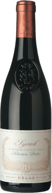 Delas Freres Vin de Pays de l'Ardeche Syrah 2017 Set 6 bottles