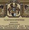 Gunderloch Riesling Trockenbeerenauslese Nackenheim Rothenberg 2006
