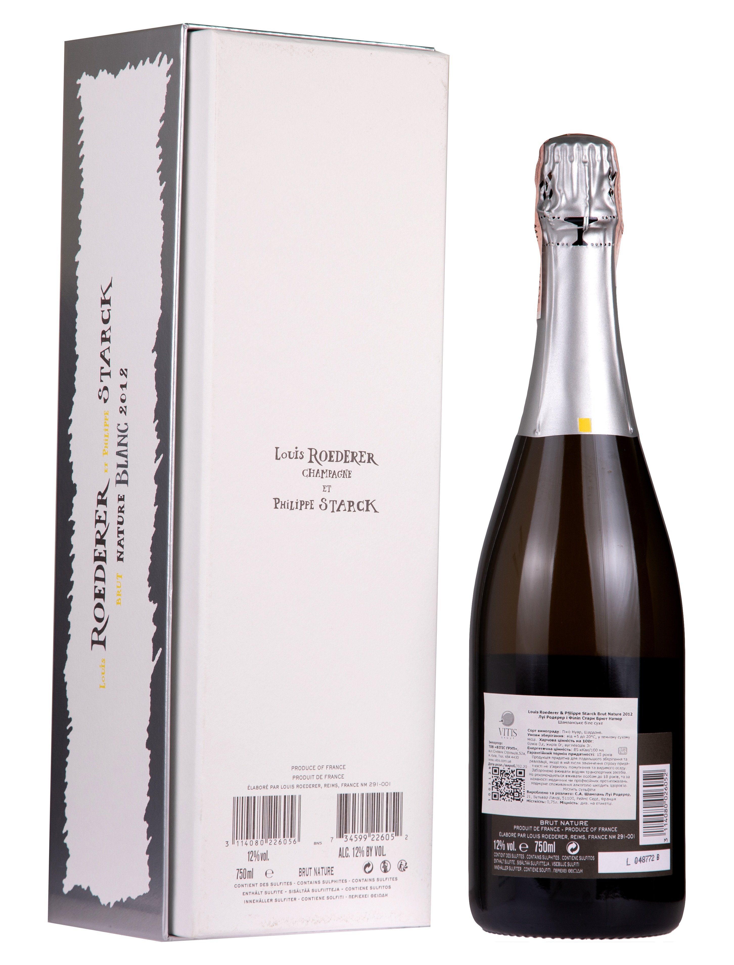 Louis Roederer Nature Brut Philippe Starck Vintage 2012 - 2