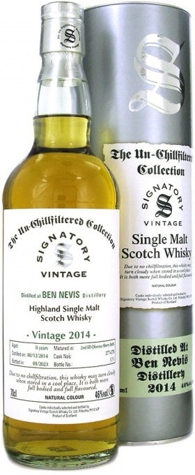 Ben Nevis 8 YO 2014/2023 Un-Chillfiltered Signatory