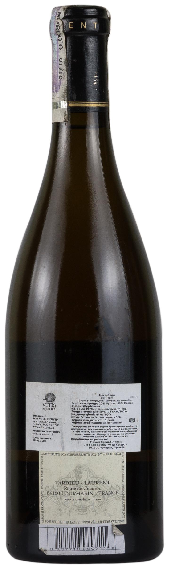 Tardieu-Laurent Hermitage Blanc 2007 - 2