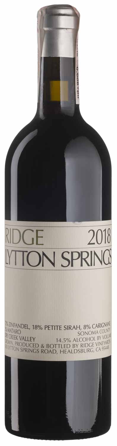 Ridge Vineyards California Lytton Springs 2018 Set 6 Bottles