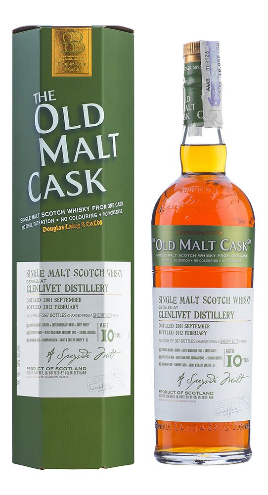 Виски Glenlivet 10 YO 2001 The Old Malt Cask Douglas Laing (Гленливет ...