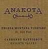 Anakota Cabernet Sauvignon Helena Montana 2003