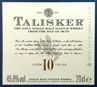 Talisker 10 YO