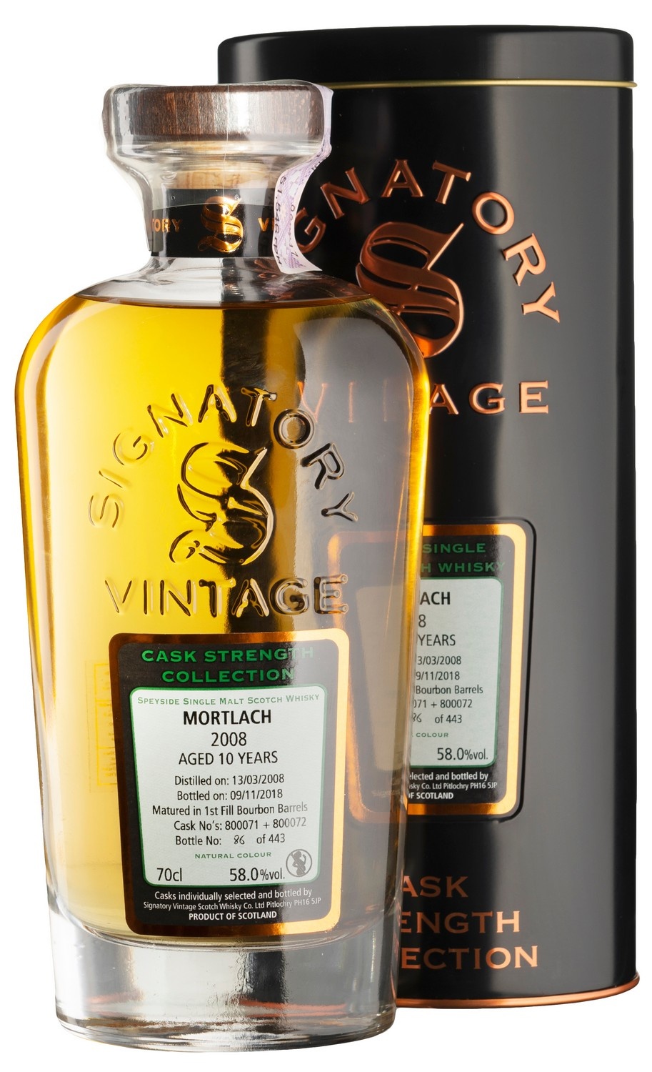 Mortlach 10 YO 2008/2018 Cask Strength Signatory