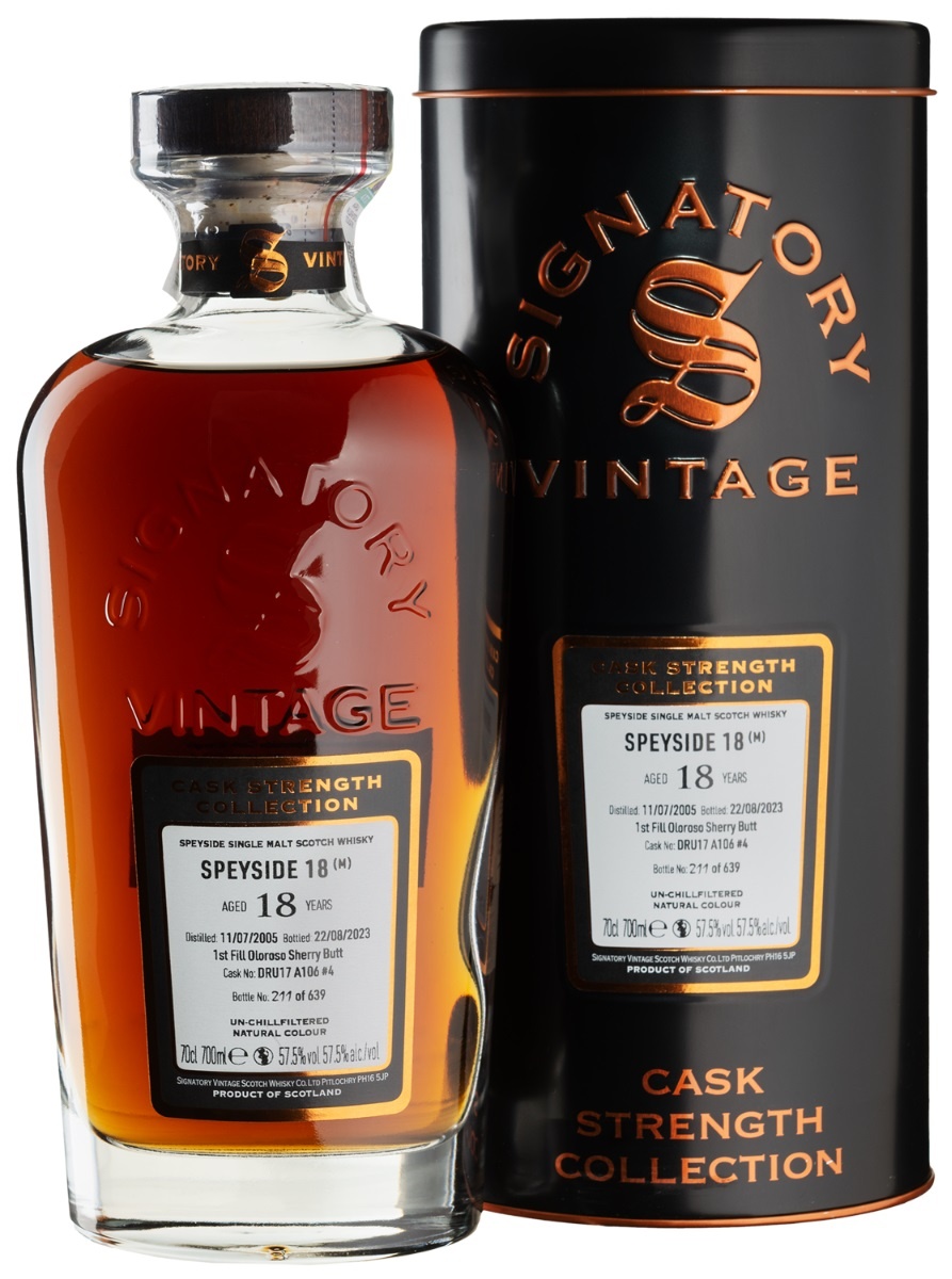 Speyside Distillery 18 YO, 2005, Cask Strength, Signatory