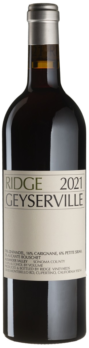 Ridge Vineyards California Geyserville 2021 Set 6 Bottles