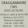 Cragganmore 26 YO, 1985, Signatory