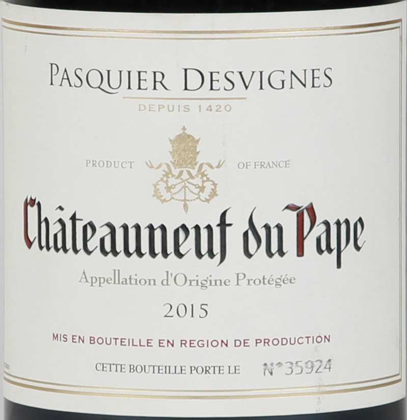 Pasquier Desvignes Chateauneuf-du-Pape 2015 - 3