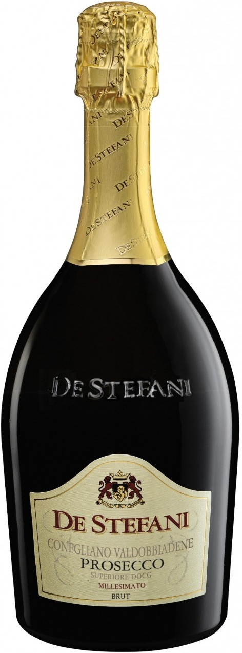 De Stefani Prosecco Brut Millesimato Valdobbiadene 2019 Set 6 bottles