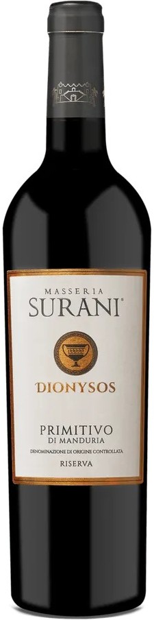 Masseria Surani Dionysos Primitivo di Manduria Riserva 2019 Set 2 Bottles