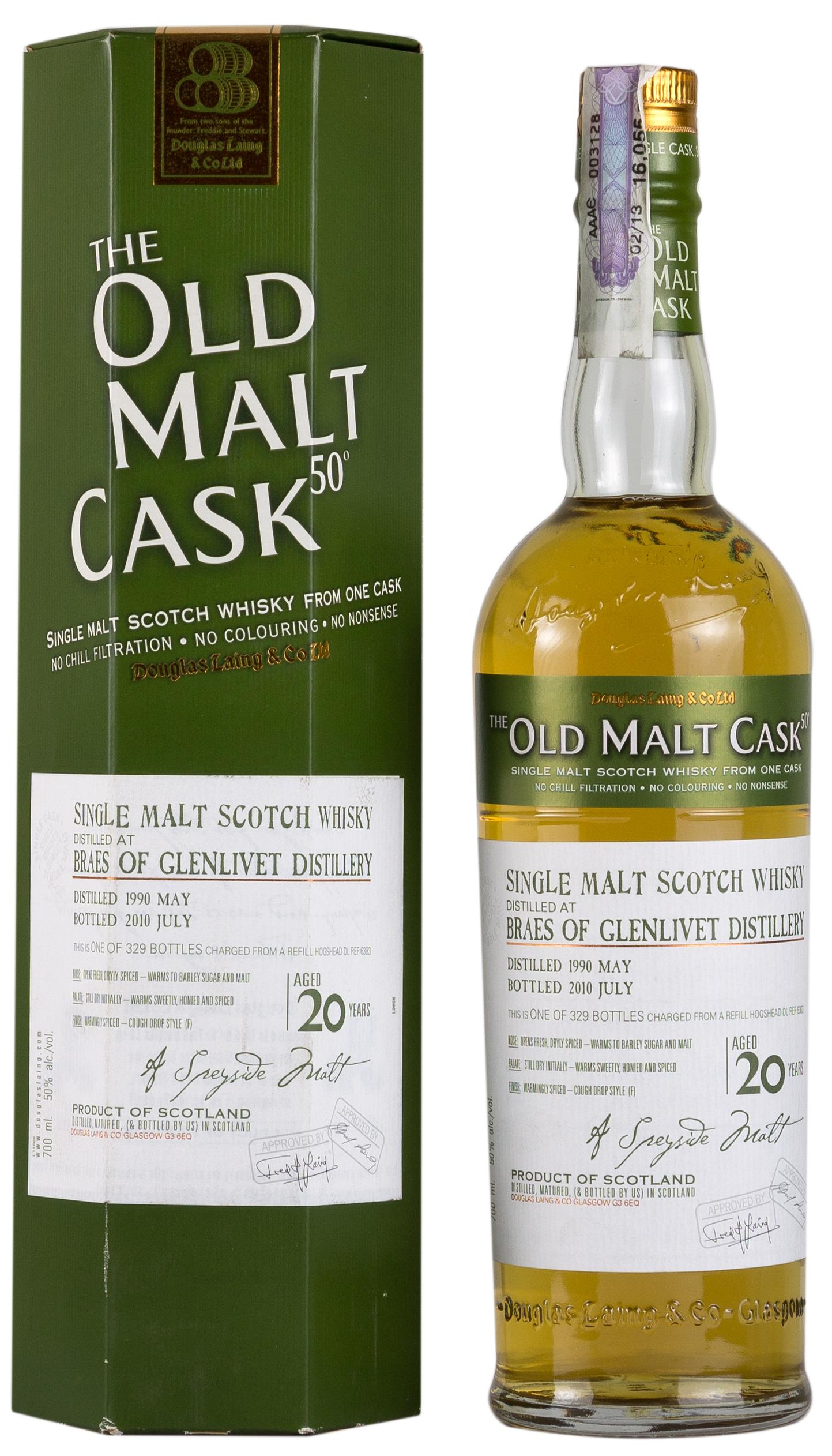 Braes of Glenlivet 20 YO, 1990, The Old Malt Cask, Douglas Laing
