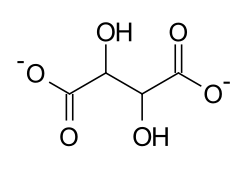 Структурная формула тартрат-аниона