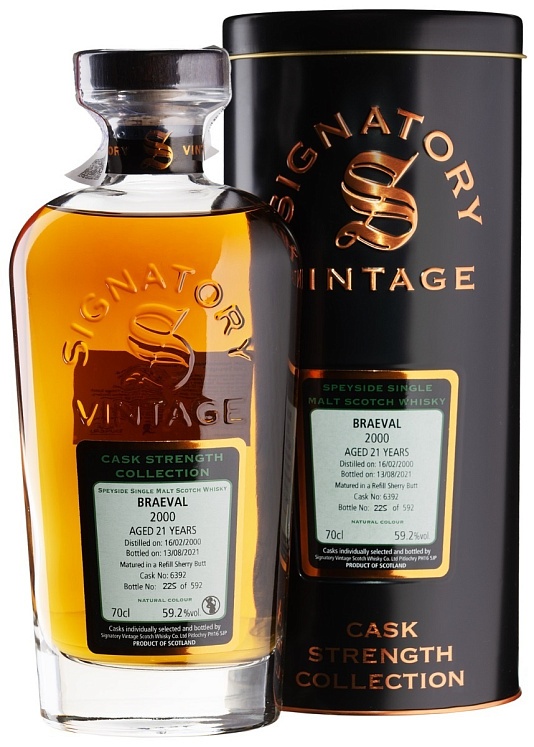 Braeval 21 YO 2000/2001 Cask Strength Signatory