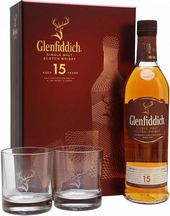 Glenfiddich 15 YO 2 Glasses