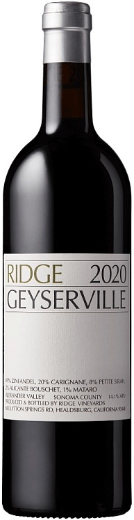 Ridge Vineyards California Geyserville 2020 Set 6 Bottles