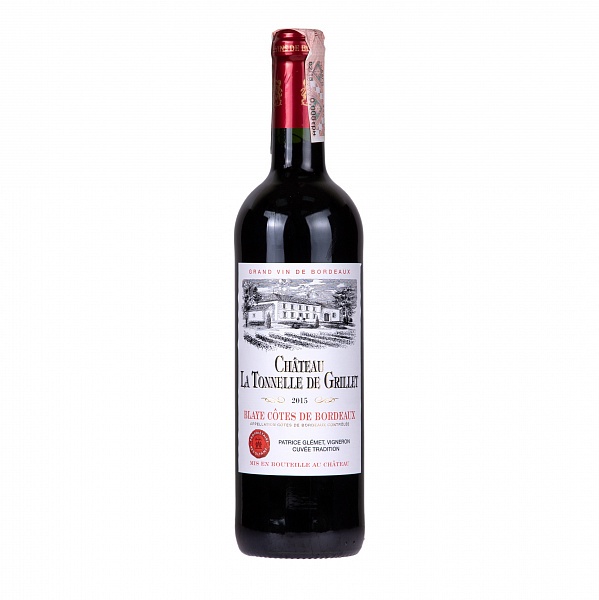 Chateau La Tonnelle de Grillet Cotes de Blaye 2015 Set 6 Bottles