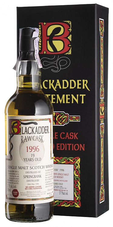 Springbank 19 YO 1996 Statement Raw Cask Blackadder