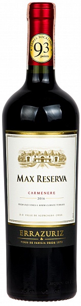 Errazuriz Max Reserva Carmenere 2016 Set 6 Bottles