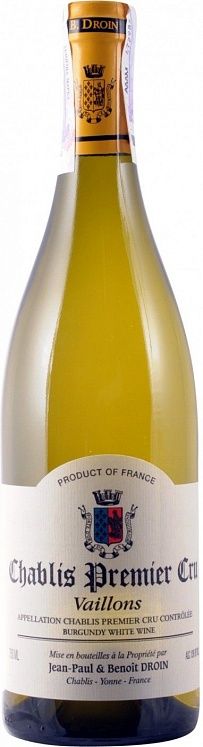 Jean-Paul & Benoit Droin Chablis Premier Cru Vaillons 2015