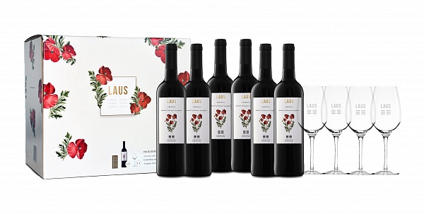 Laus Crianza Merlot Cabernet 2019 Gift Box Set 6 Bottles