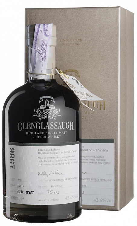 Glenglassaugh 30 YO 1986/2016 Rare Cask Release Batch PX Sherry #1393