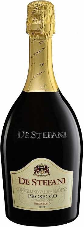 De Stefani Prosecco Brut Millesimato Valdobbiadene 2017 Set 6 bottles